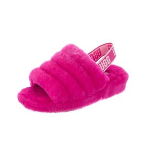 UGG Fur Slingback Sandals Hot Pink (NEVER WORN)